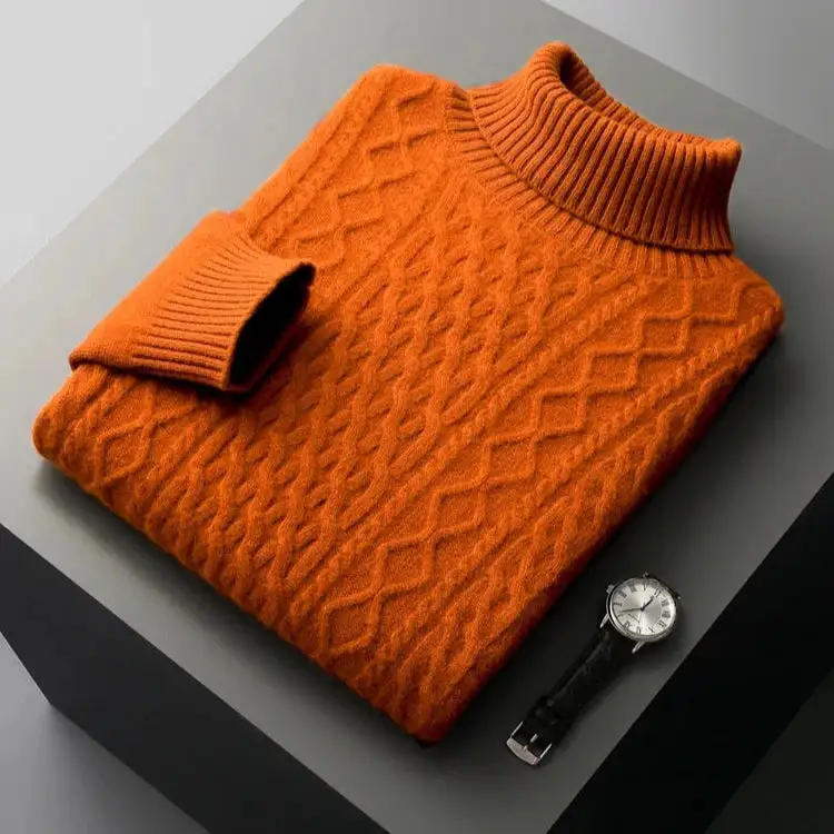 Merino Turtleneck Knit Sweater