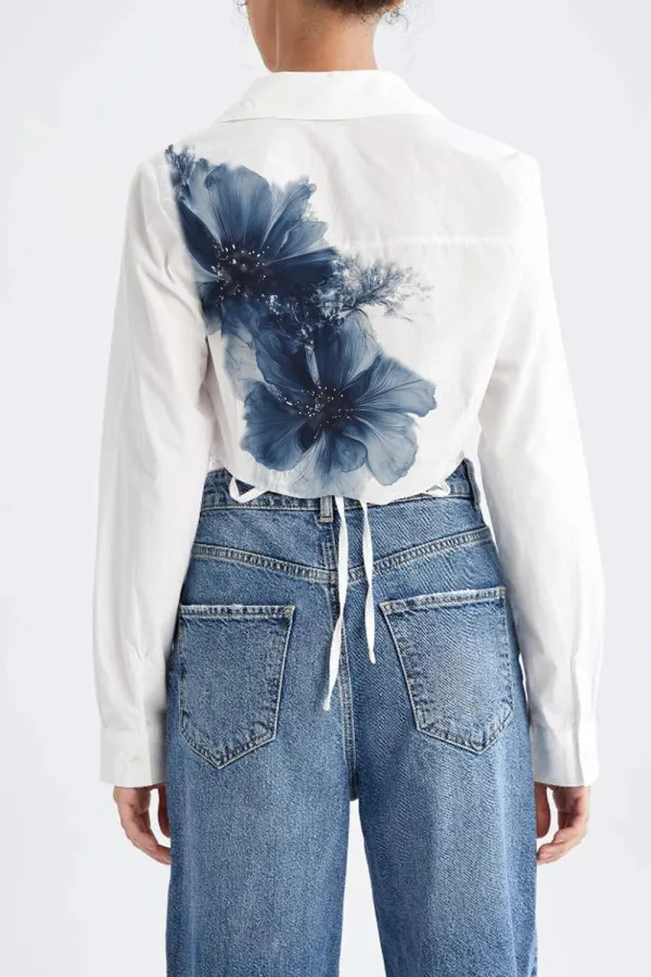 Regular Fit Long Sleeve Poplin Shirt