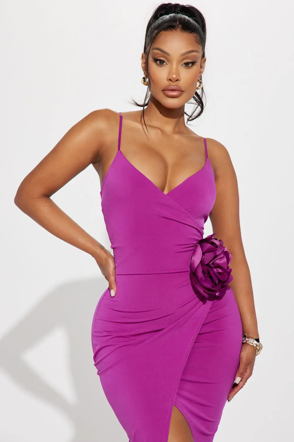 Garner Floral Maxi Dress - Wine