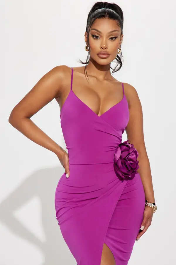 Garner Floral Maxi Dress - Wine