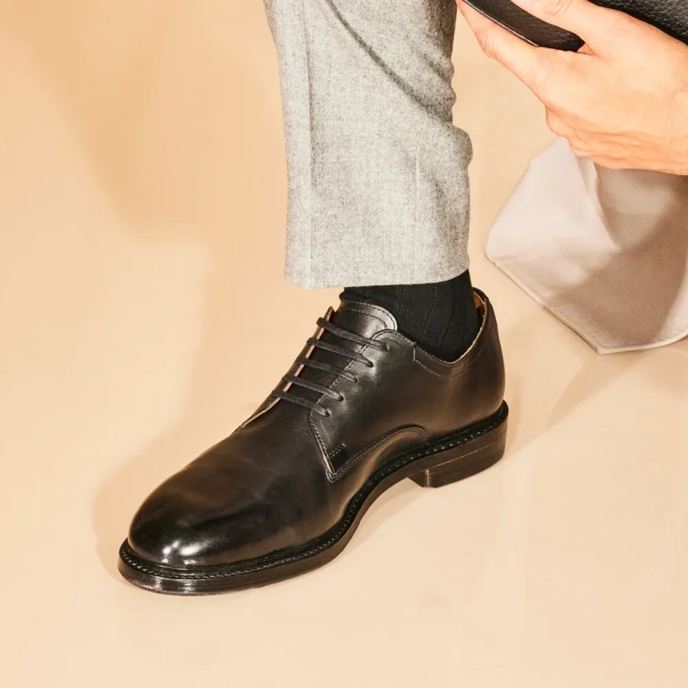 Plain-toe Commuting Style  Derby Shoe