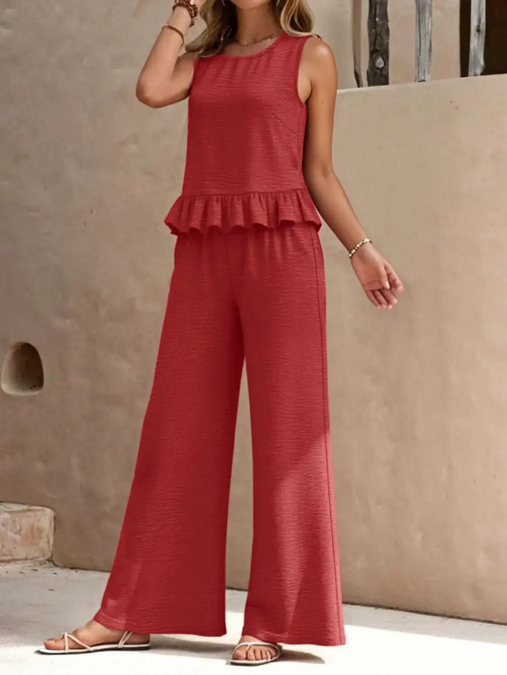 Ruffle Hem Jumpsuit