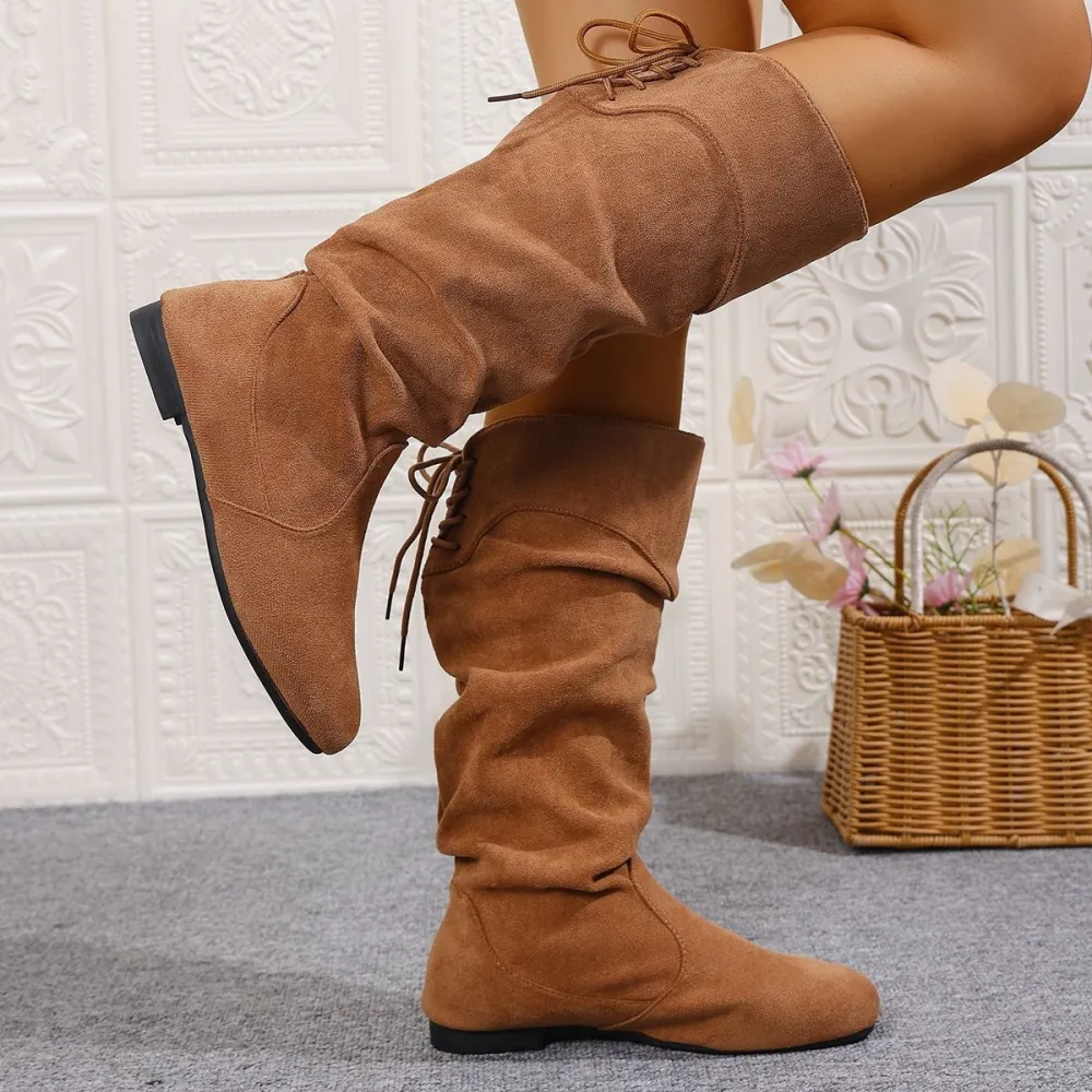 Fall/Winter Premium Pointed-Toe Hidden-Heel Knee-High Boots