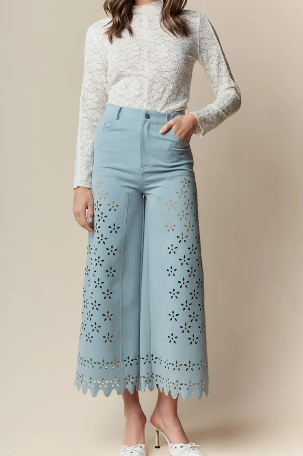 Minimal Roomy Zip Wide Leg Casual Pants