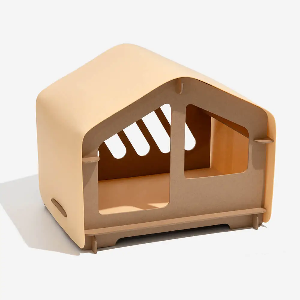 Extra Large Indoor Wooden Frame Semi-Enclosed Detachable Cat House