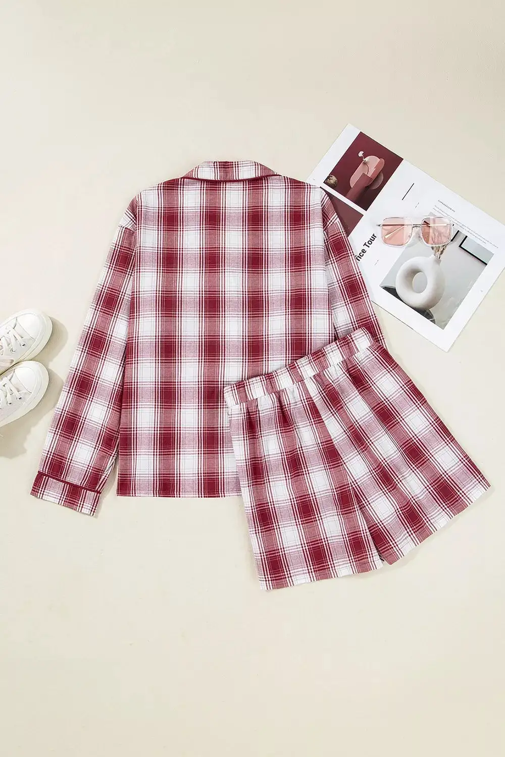Plaid Drawstring Set