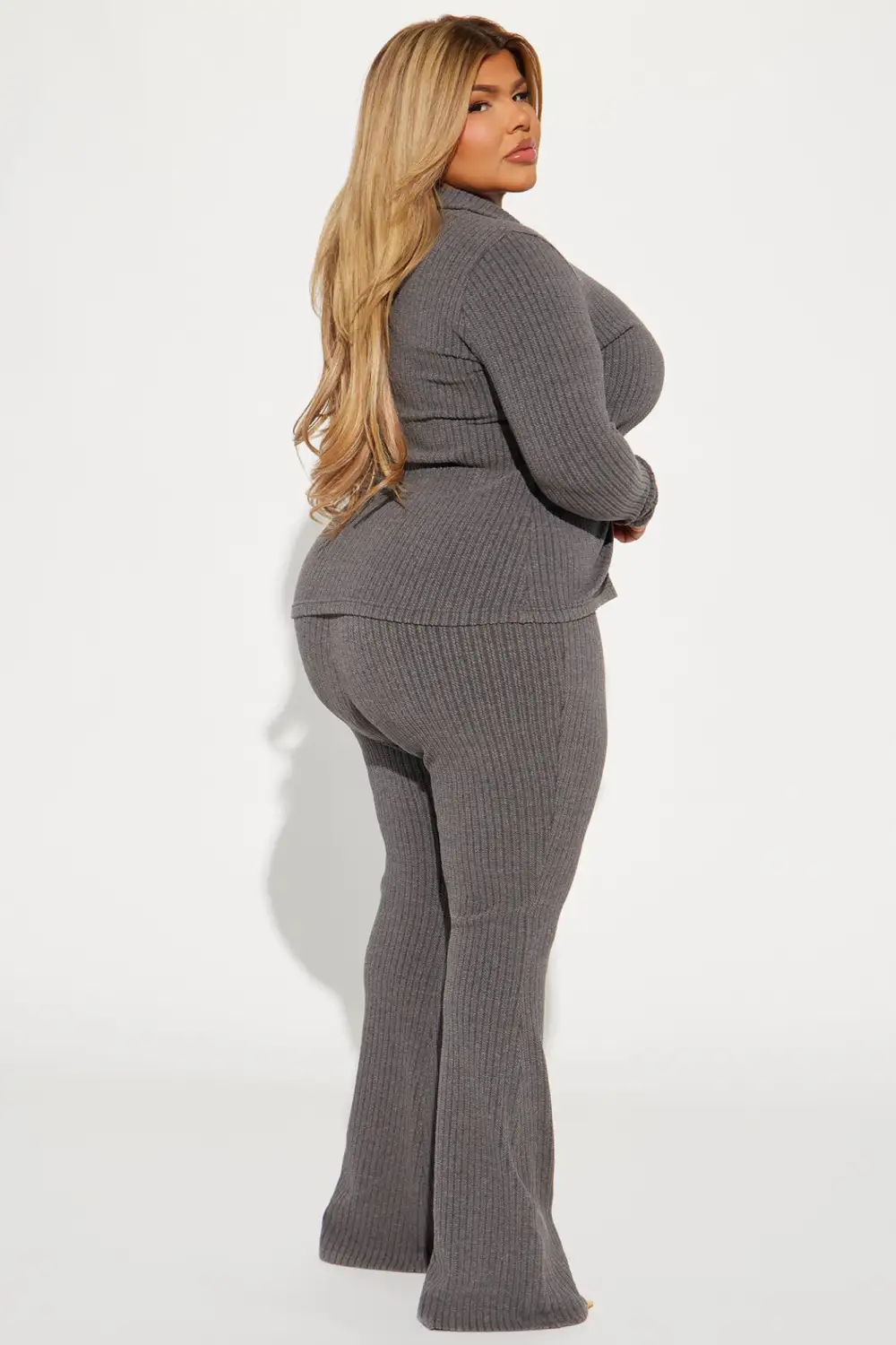 The One And Only Sweater Pant Set - Charcoal
