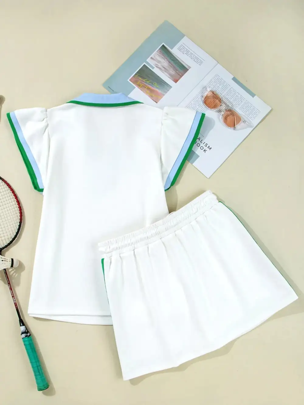 Drawstring Contrast Coordinated Set