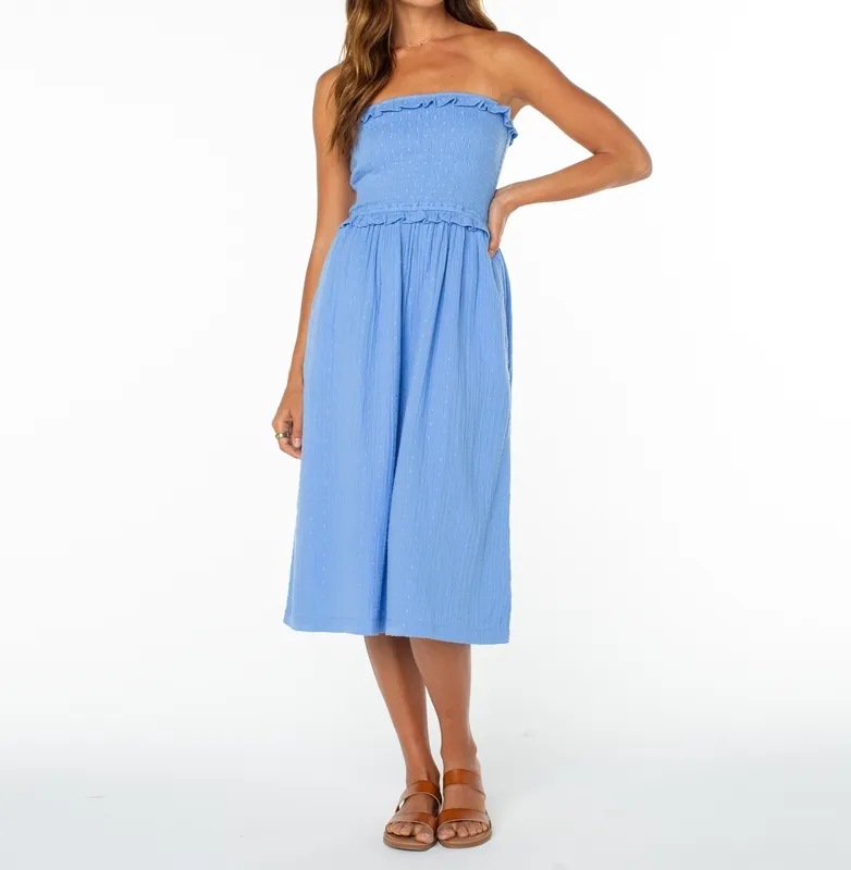 Relaxed Pleated Woven Dress