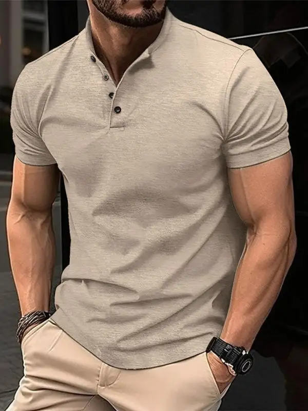 Collared Athletic Button Front Shirt