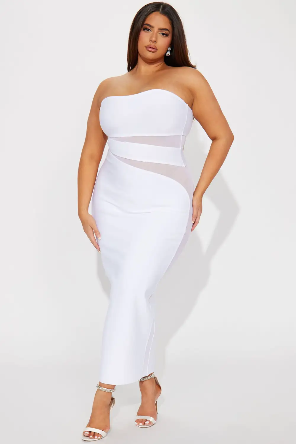 Mackenzie Bandage Maxi Dress - White