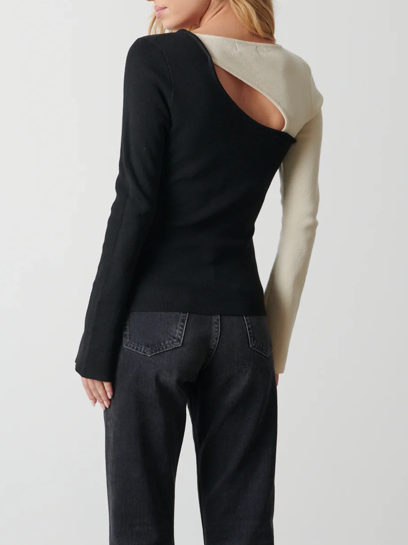 Contrast Knit Top