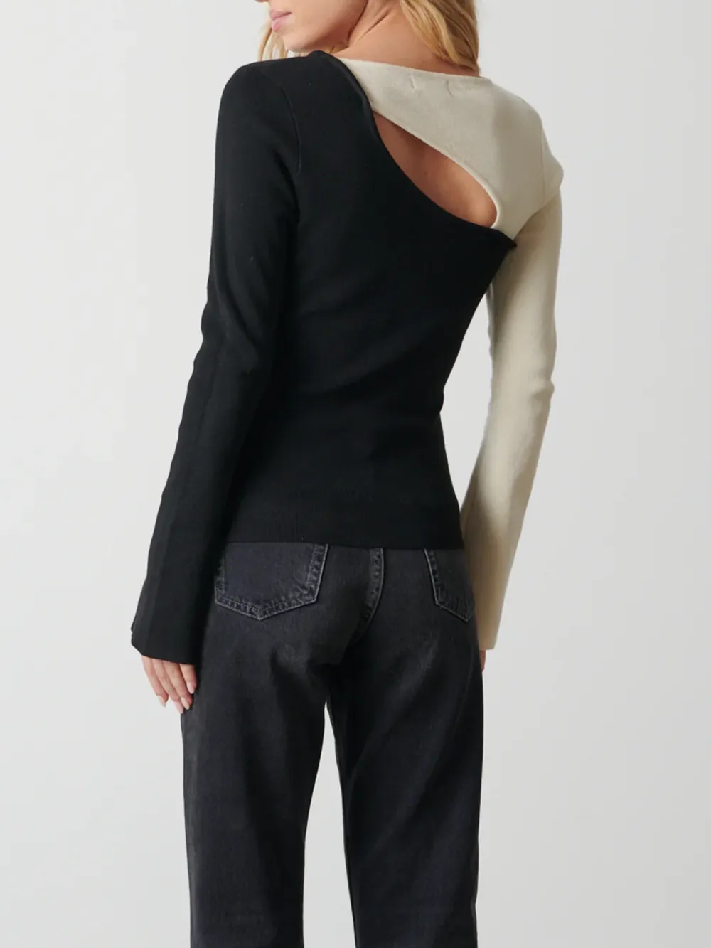 Contrast Knit Top