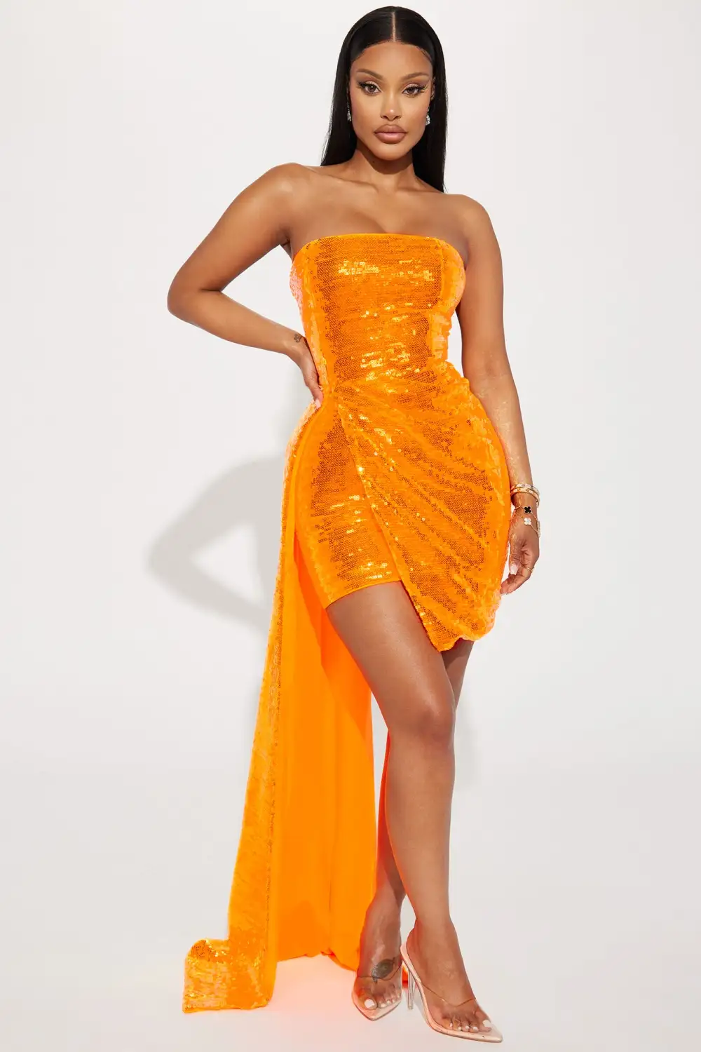 Her World Mini Dress - Orange