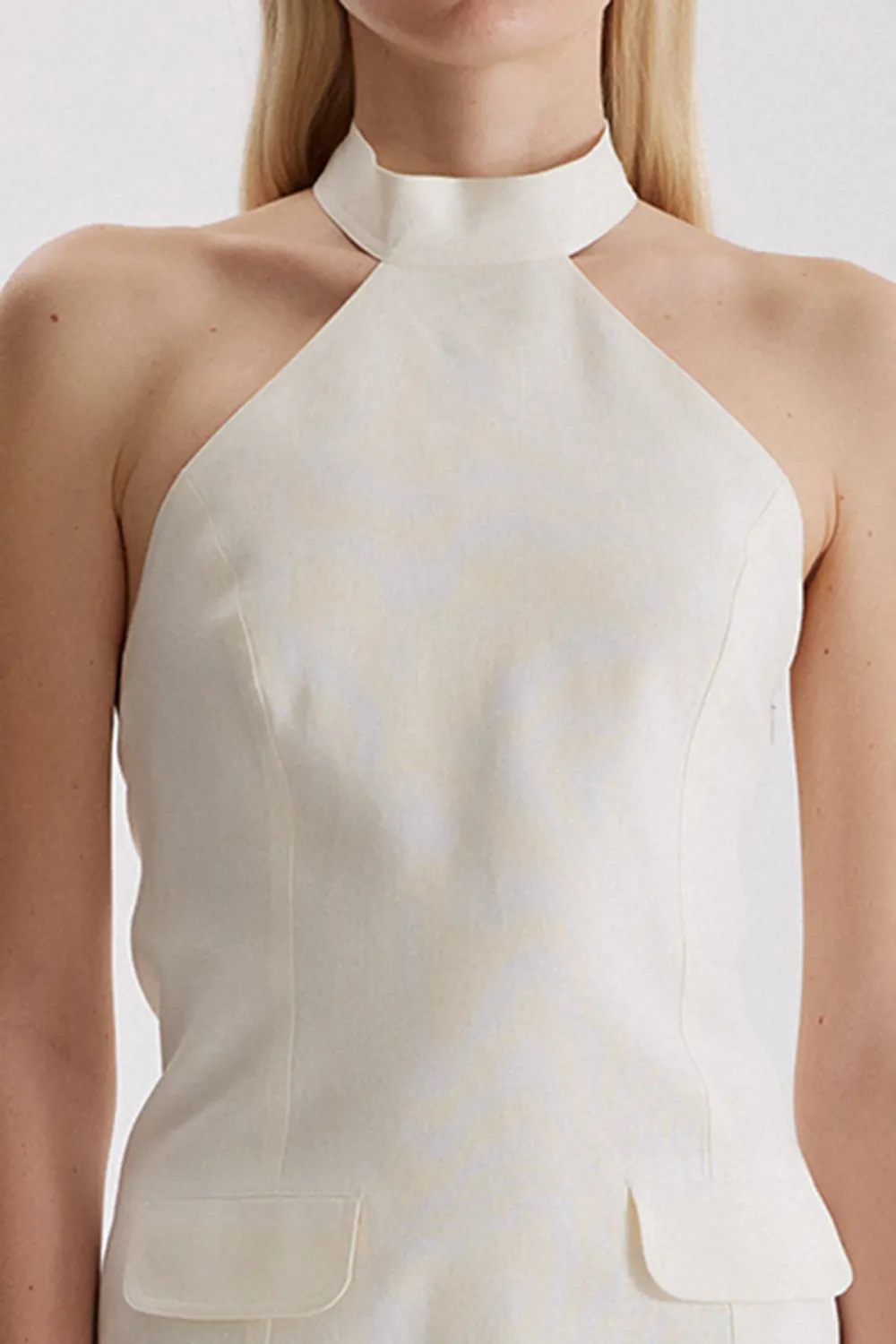 Halter Linen Mini Dress