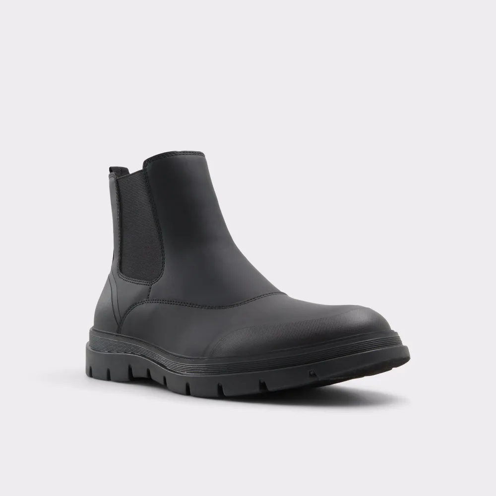Black Classic Chelsea Slip-On Boots for Men