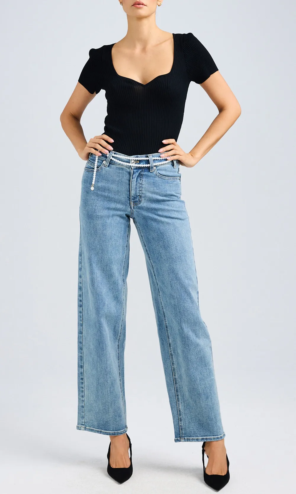 Square Neck Sexy Knit Top