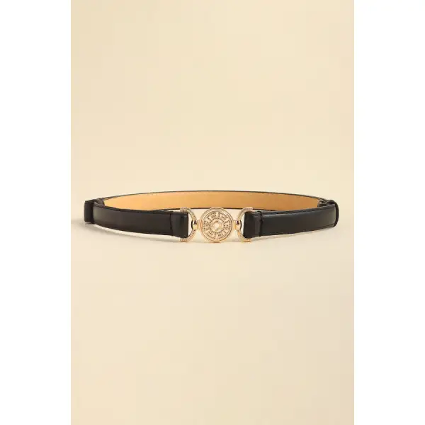 Rhinestone Decor PU Leather Belt