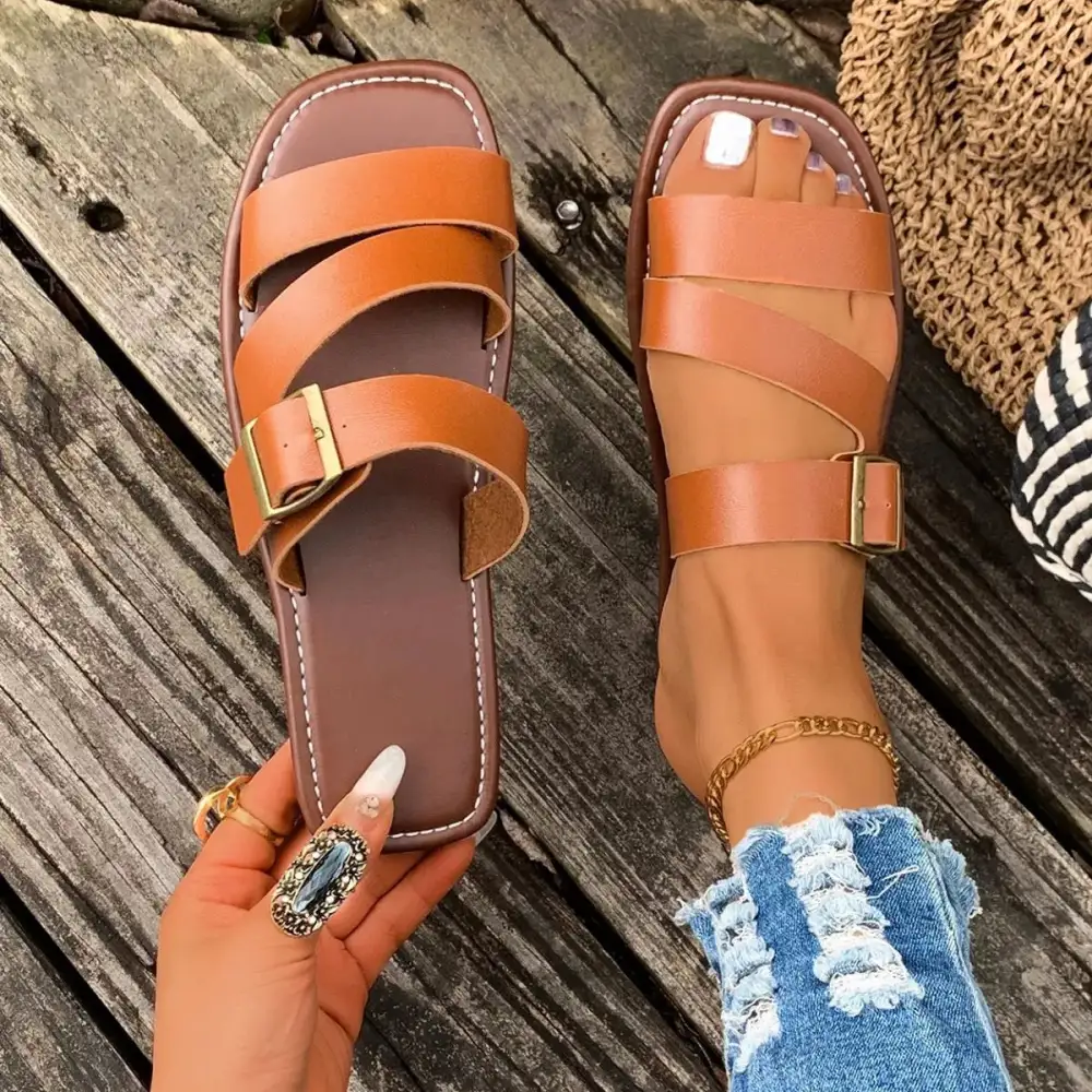 Everyday Buckle Open Sandals