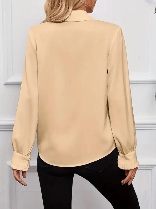 Ruffled Long Sleeve Blouse