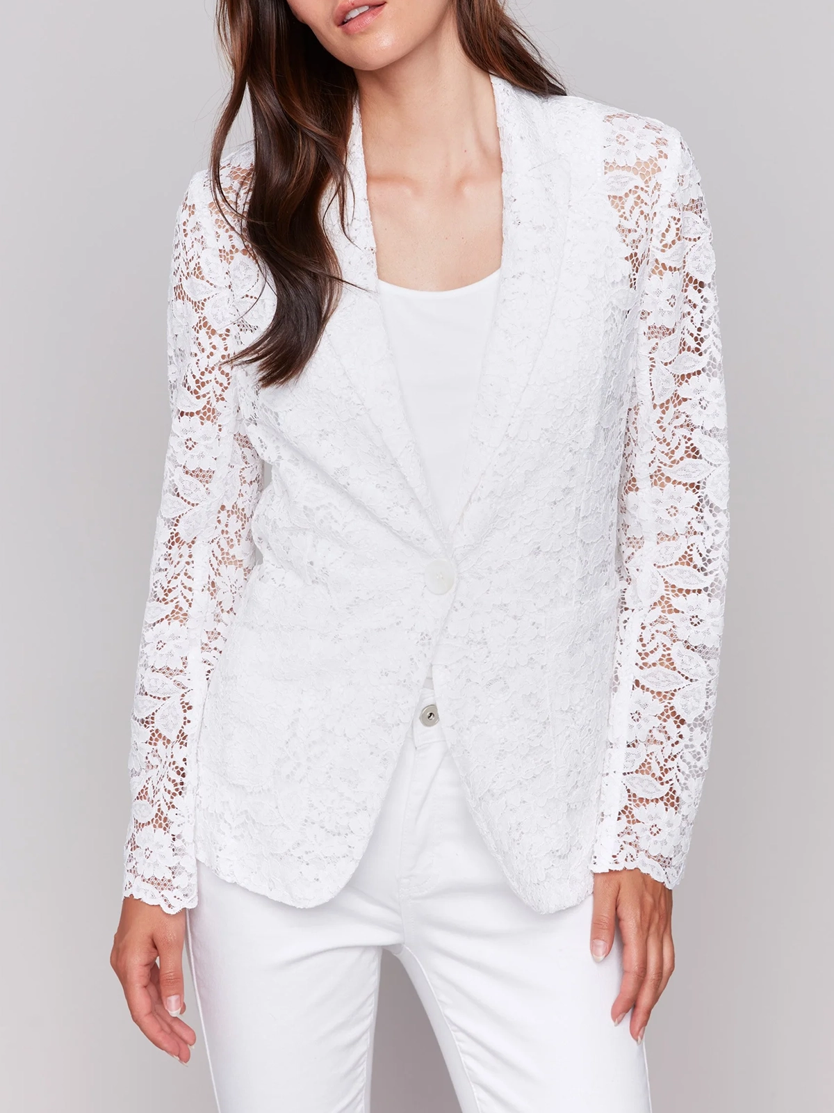 Fashionable Design Hollow Lace Suit Jacket