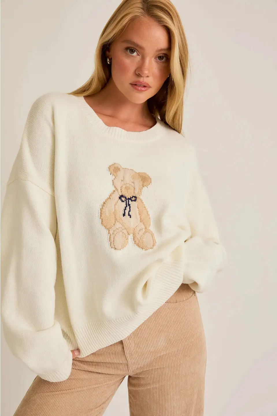 Teddy Print Sweater