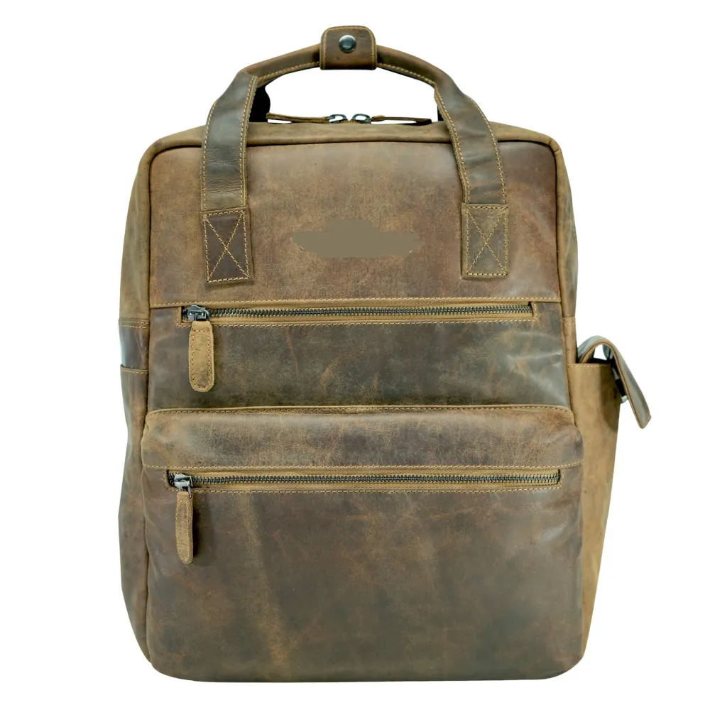 Business Laptop Leather Backpack