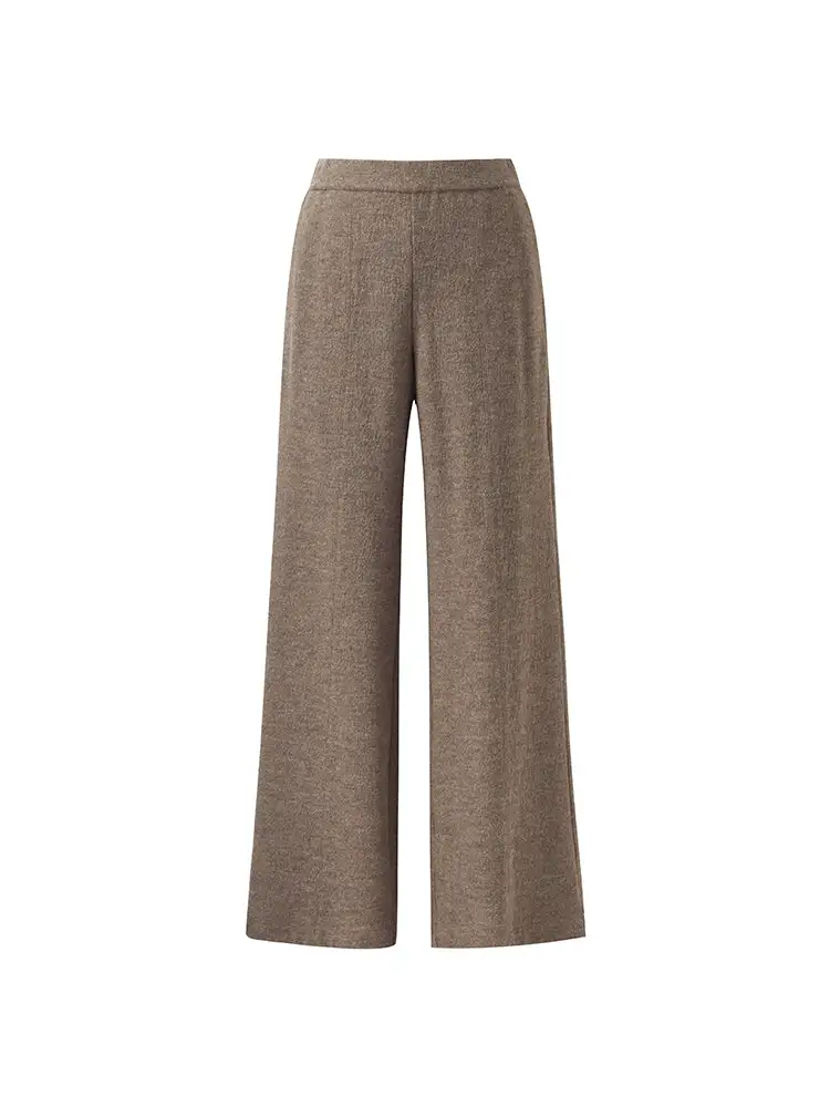 Wool High-Waisted Women Palazzo Pants