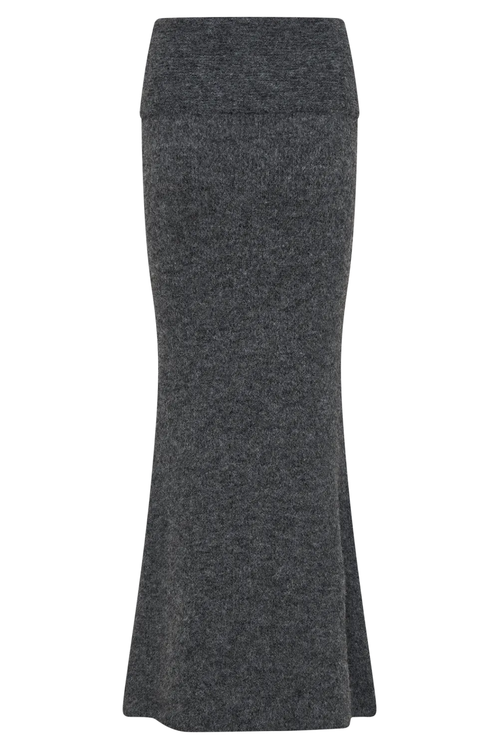 Knit Maxi Skirt With Overlay