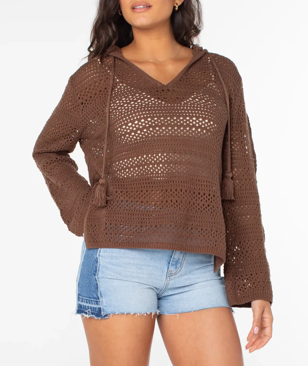 Women's Knitted Hooded Sweater