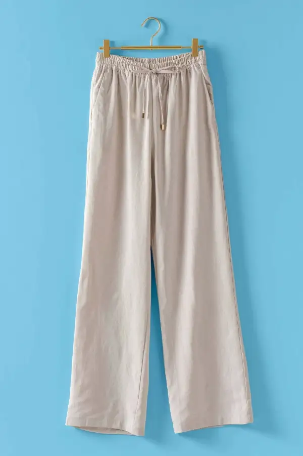 Linen Drawstring Everyday Pants