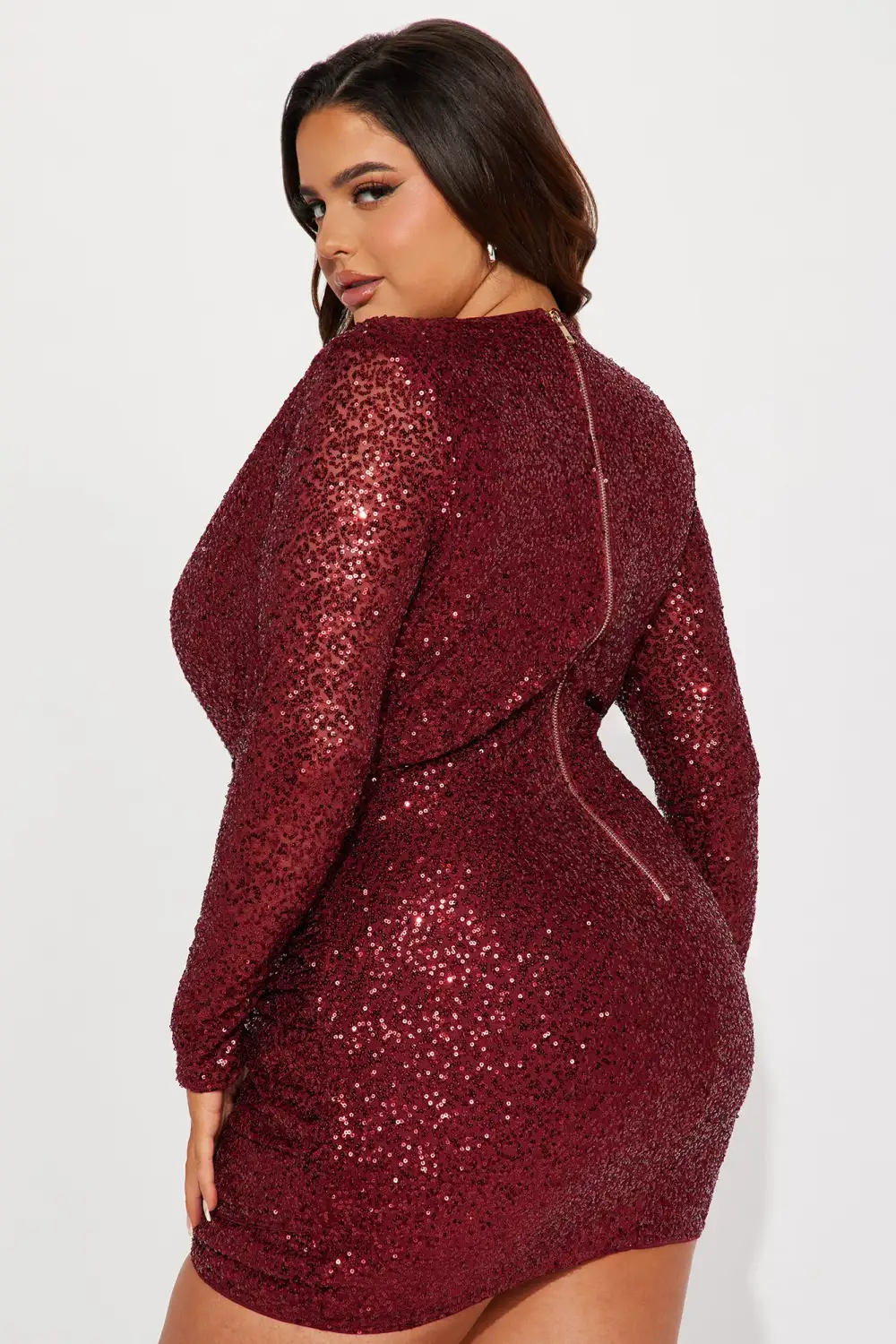 Sadie Sequin Mini Dress - Red