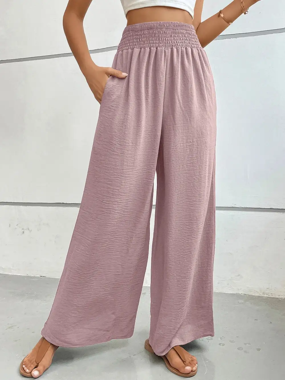 Soft High Waist Wide Leg Pants