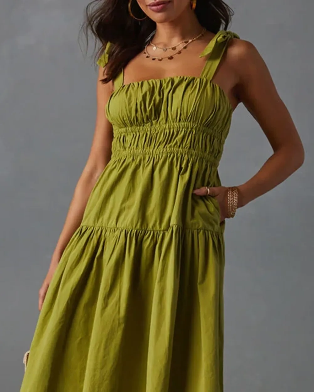 Tiered Midi Dress