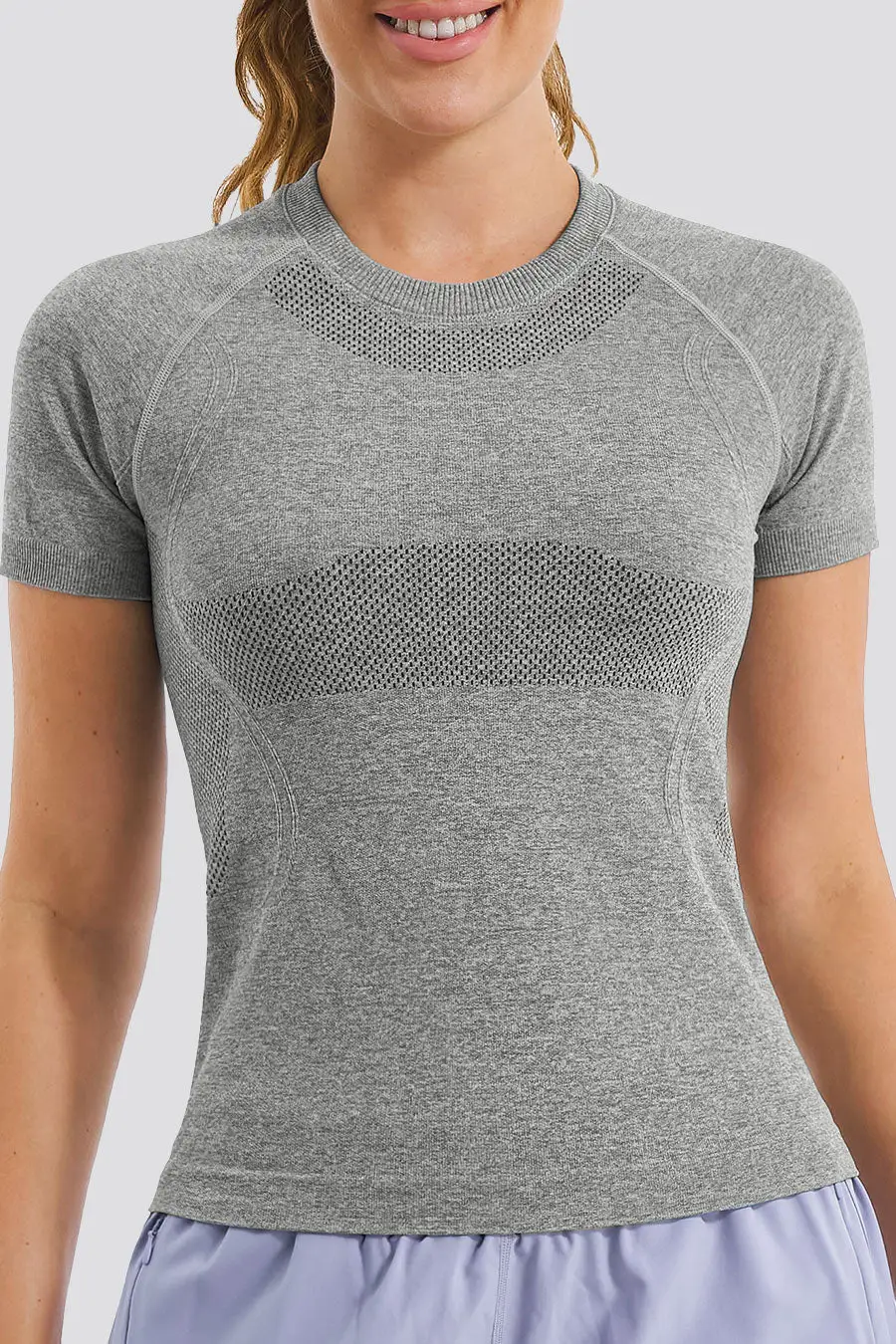 Seamless Short Sleeve Yoga Tops