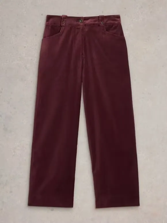 Cropped Velvet Trouser