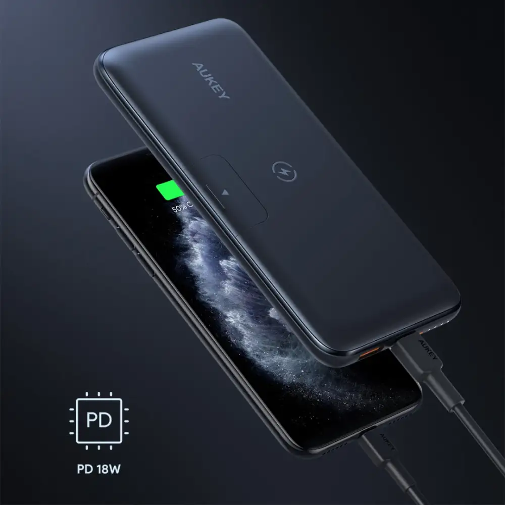 AUKEY PB-WL02 Basix Wireless Charging Power Bank 10000mAh