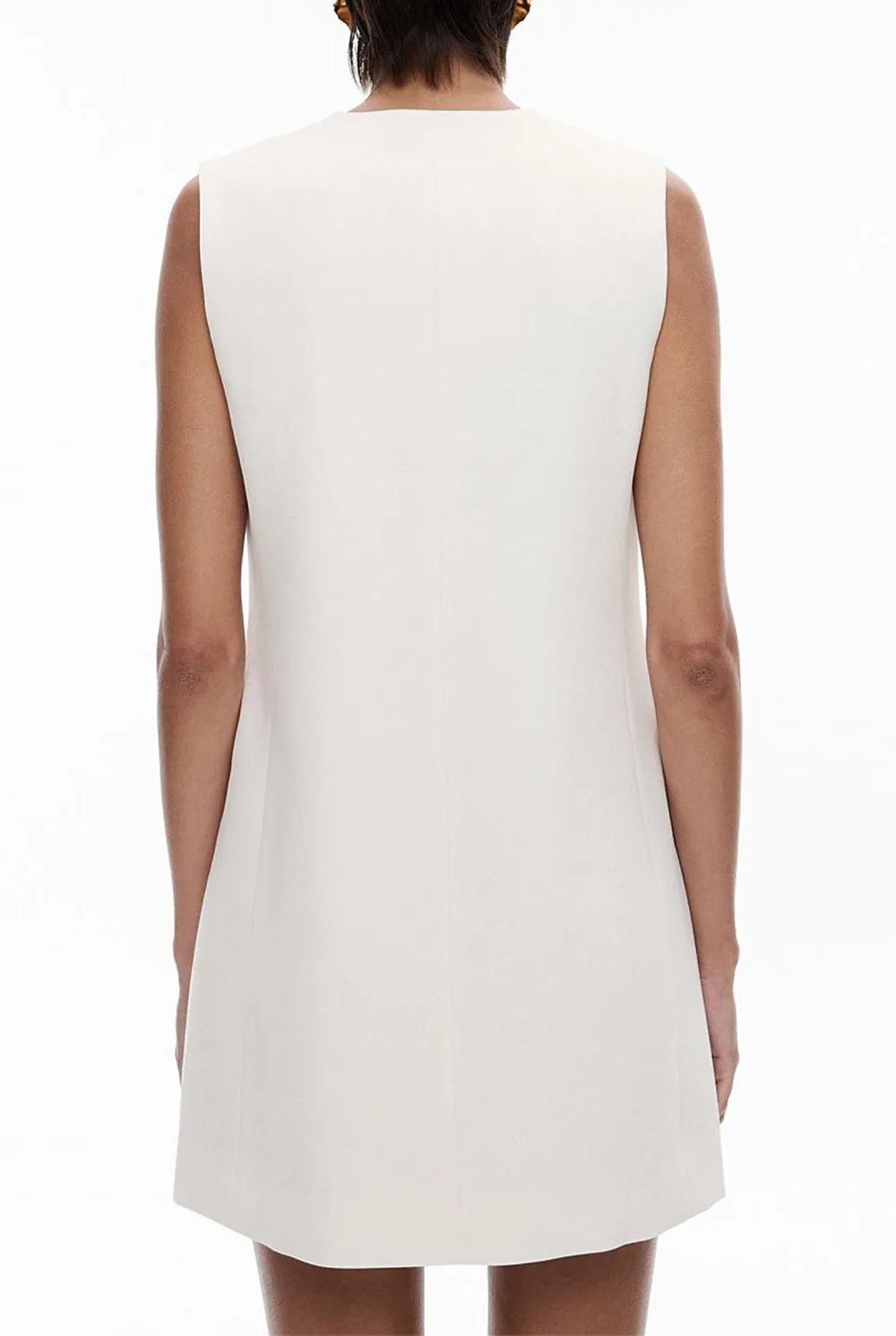 V-Neck Dress With Two Patch Pockets