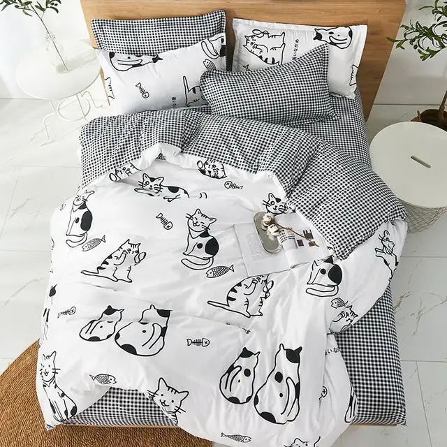 (Store Closing Sale) Duvet Cover Flat Bed Sheet Bedding Set