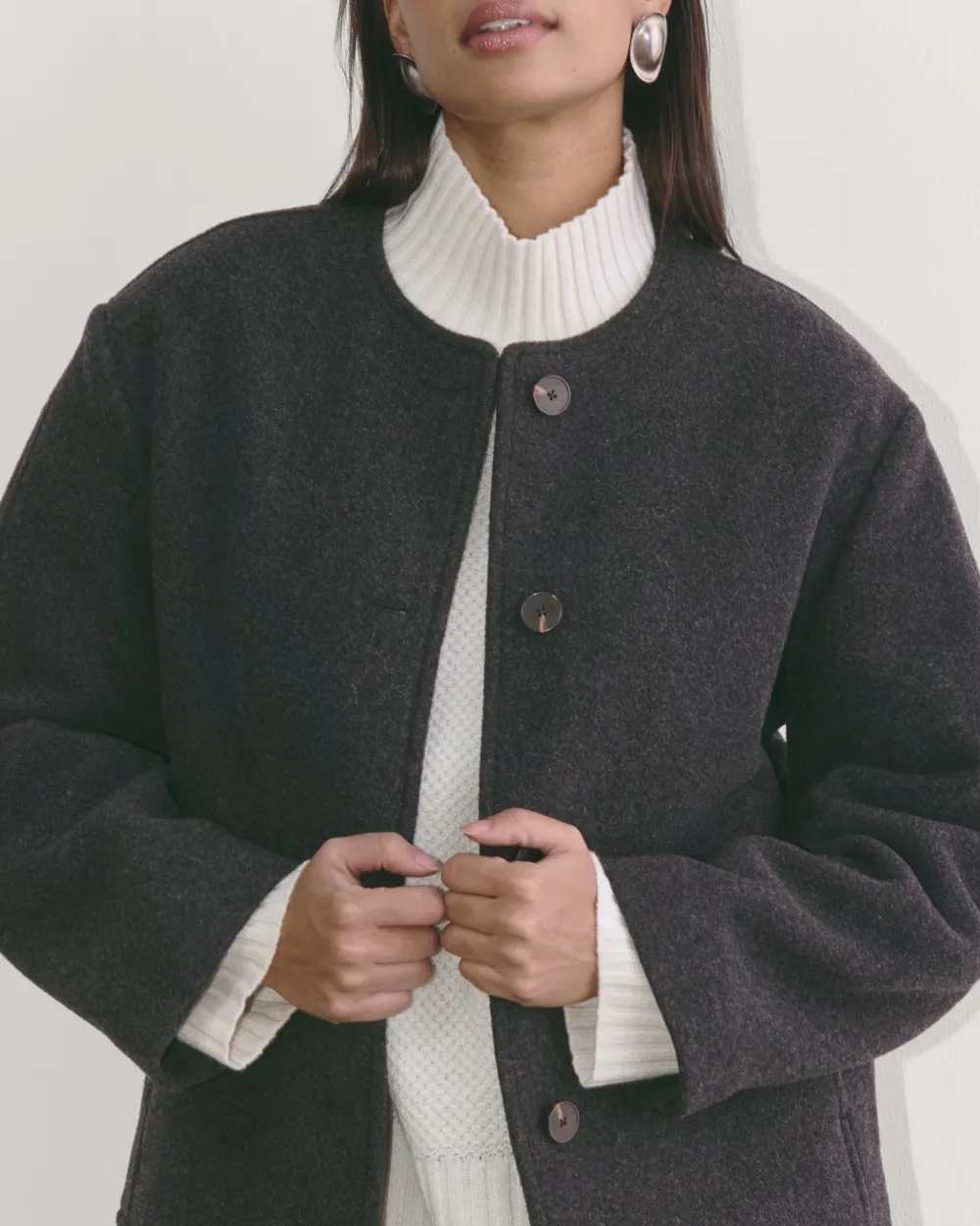 The Cocoon Coat In Wool