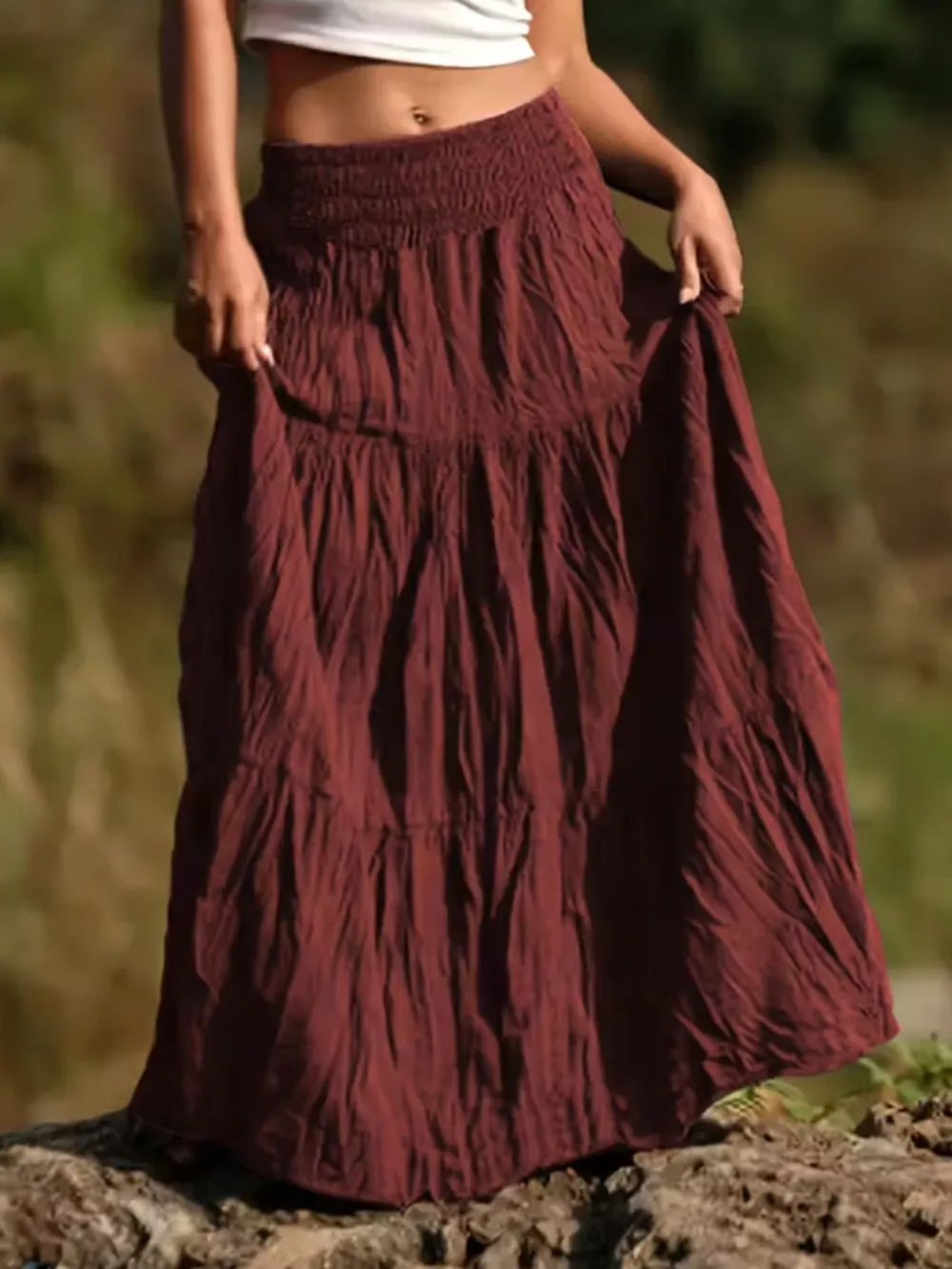 Tiered Ed Maxi Skirt