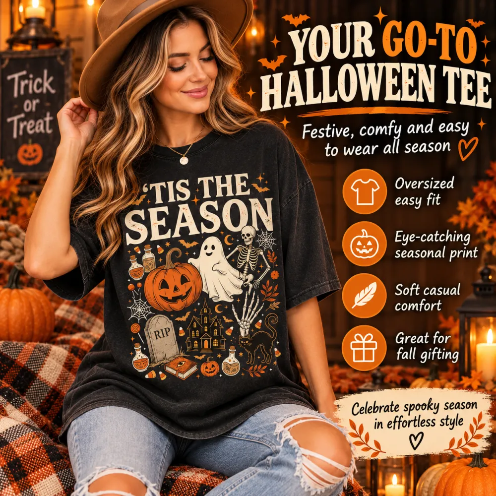Tis The Season Vintage Halloween T-Shirt
