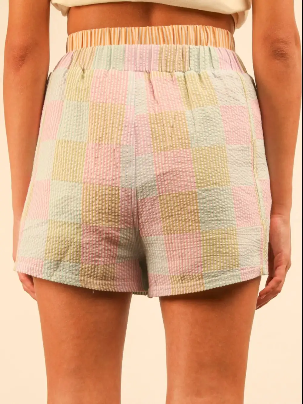 Striped High Waist Shorts
