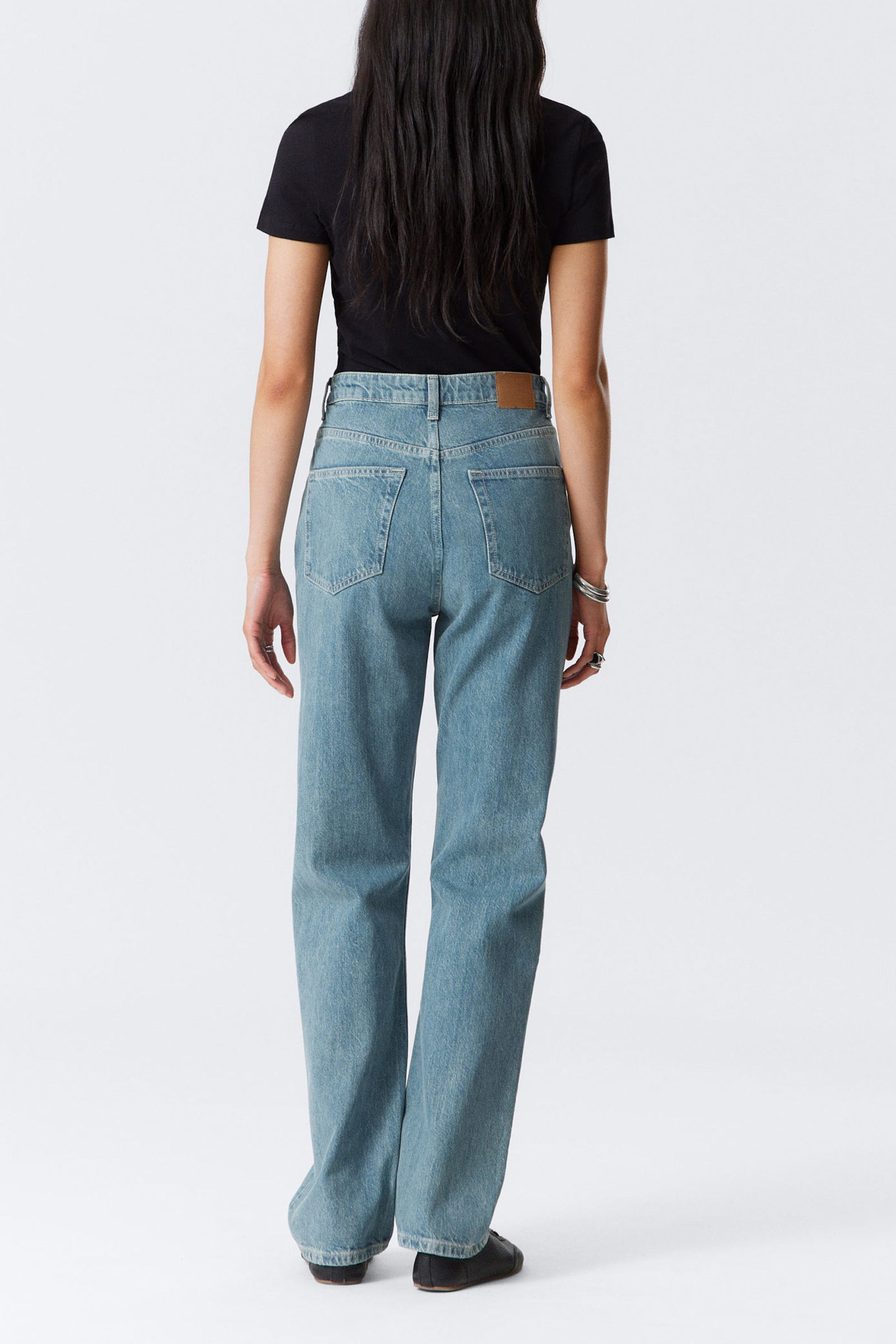 High Rise Jeans With Pockets