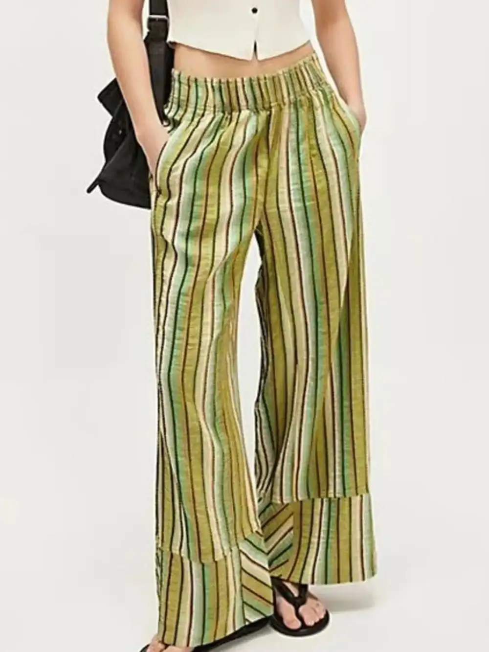 Everyday Striped Wide Leg Pants