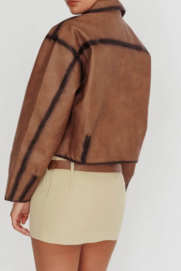 Fashionable Rock Style Leather Jacket For Women