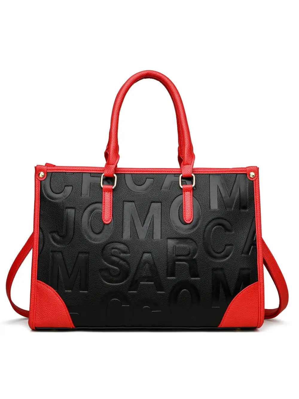 Chic Letter Print Satchel Bag Structured Spacious