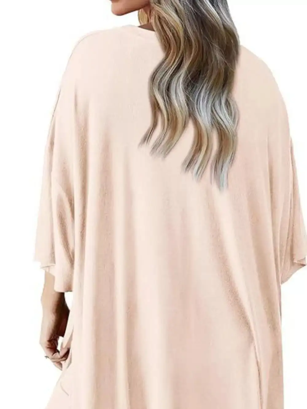 Relaxed Fit Round Neck Top and Pants Two Piece Set