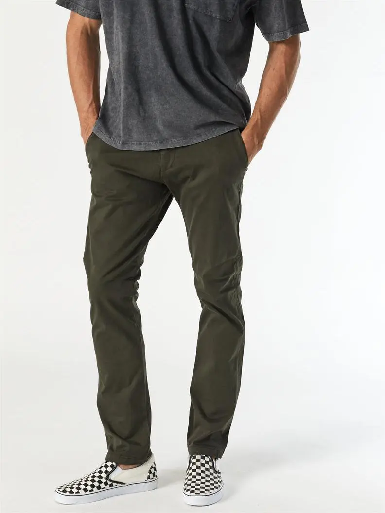High Waist Slim Leg Trousers
