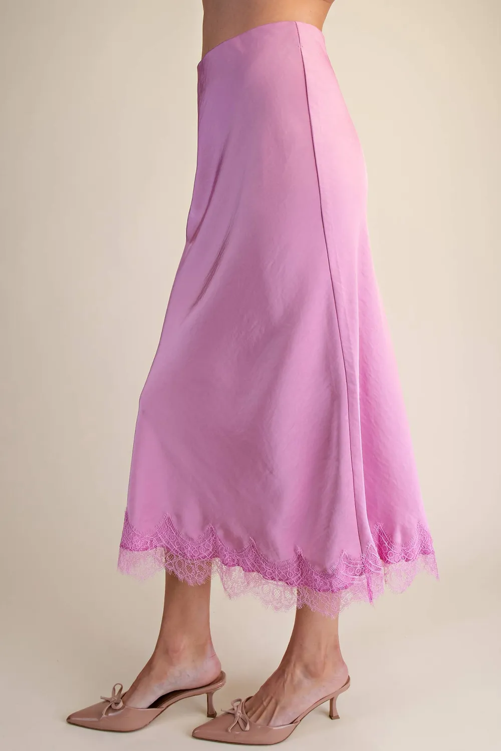 Satin Midi Skirt